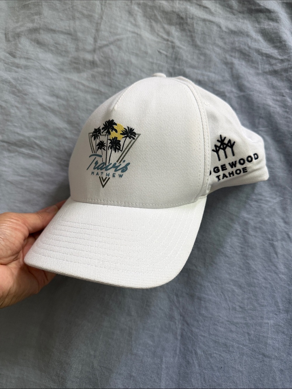 Travis Mathew Edgewood Tahoe Dodge The Bookie Golf Snapback Hat White